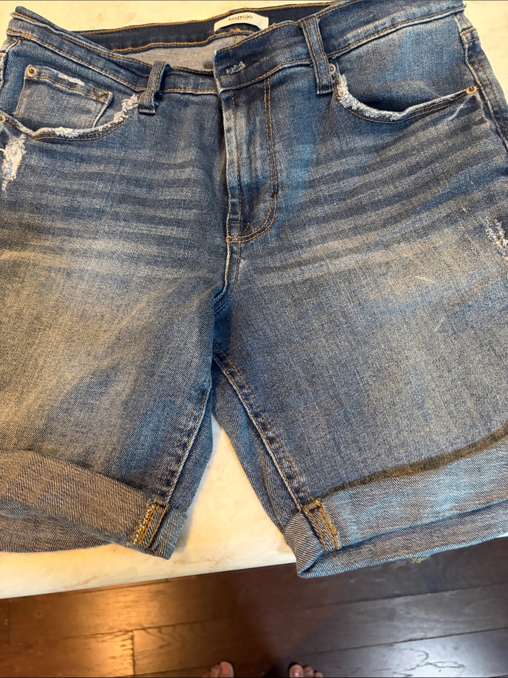 Kensie Blue Denim Jean Shorts